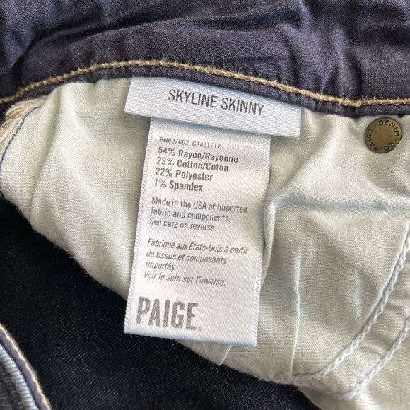 Skyline Skinny PAIGE Jeans Size 28 - Picture 5 of 5